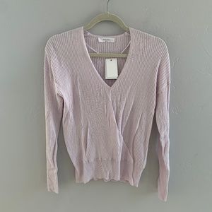NWT Elodie Ribbed Wrap Sweater M